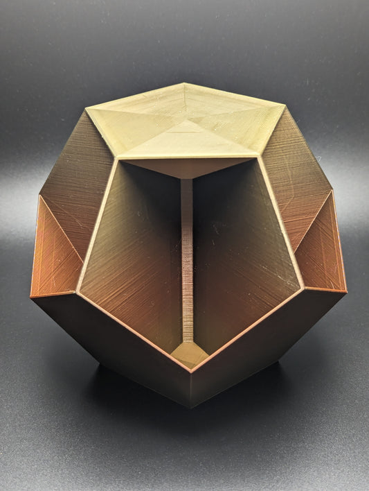Medium Copper Dice Dodecahedron