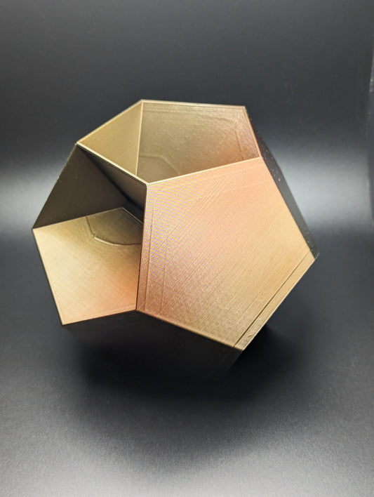 Medium Copper Dice Dodecahedron